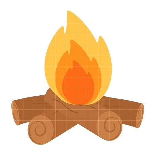 Campfire fire log