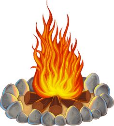 camping clipart campfire