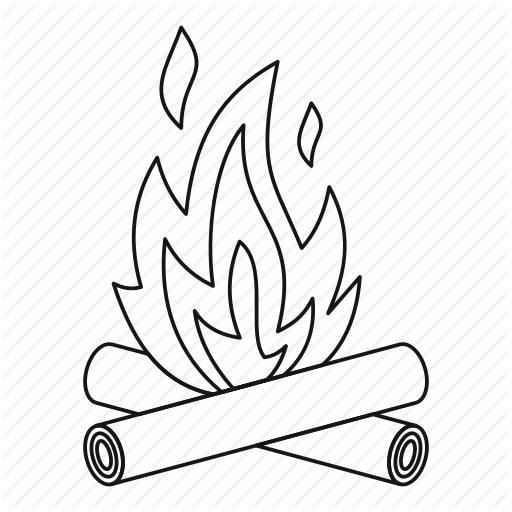 Campfire Clipart Outline Campfire Outline Transparent FREE For