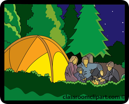 Clipart tent family camp. Free camping scenes cliparts