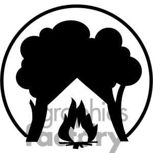 campfire clipart silhouette