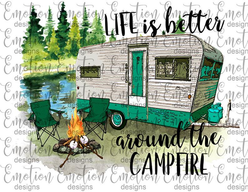 campfire clipart vintage