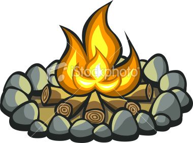 camping clipart bonfire