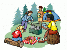 camping clipart family camping