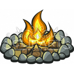 camping clipart flame