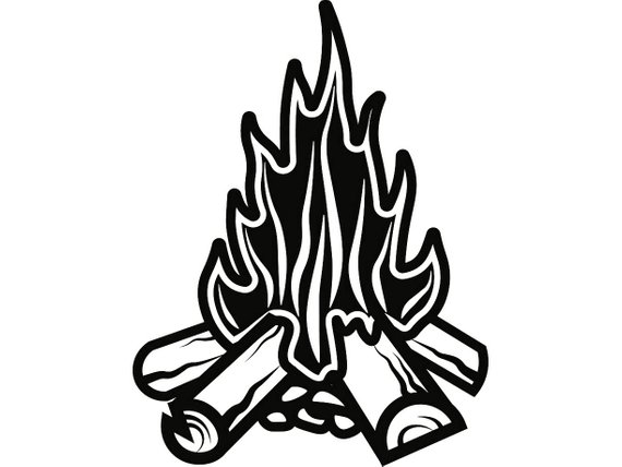 camping clipart flame