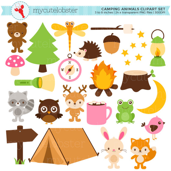 camping clipart forest