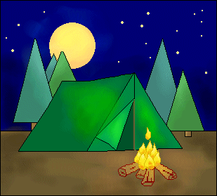 Engineering clipart night. Camping scenes free 