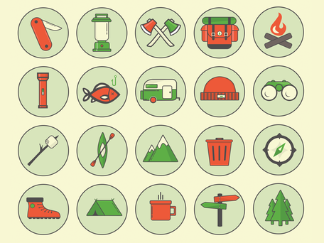 camping clipart icon