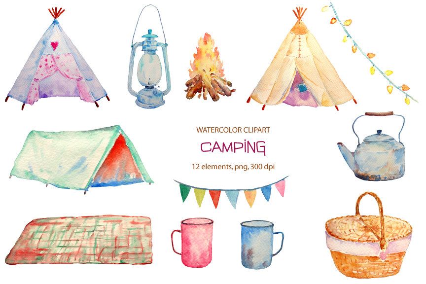 camping clipart map