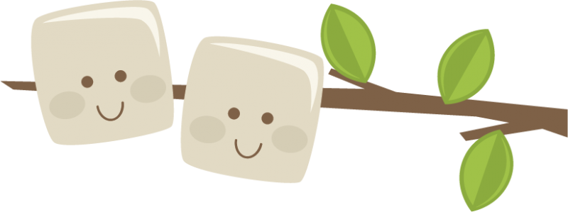 Marshmallows on a stick. Camping clipart marshmallow