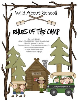 Camping clipart school camp. Rules of the classroom
