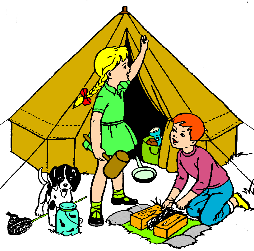 camping clipart spring