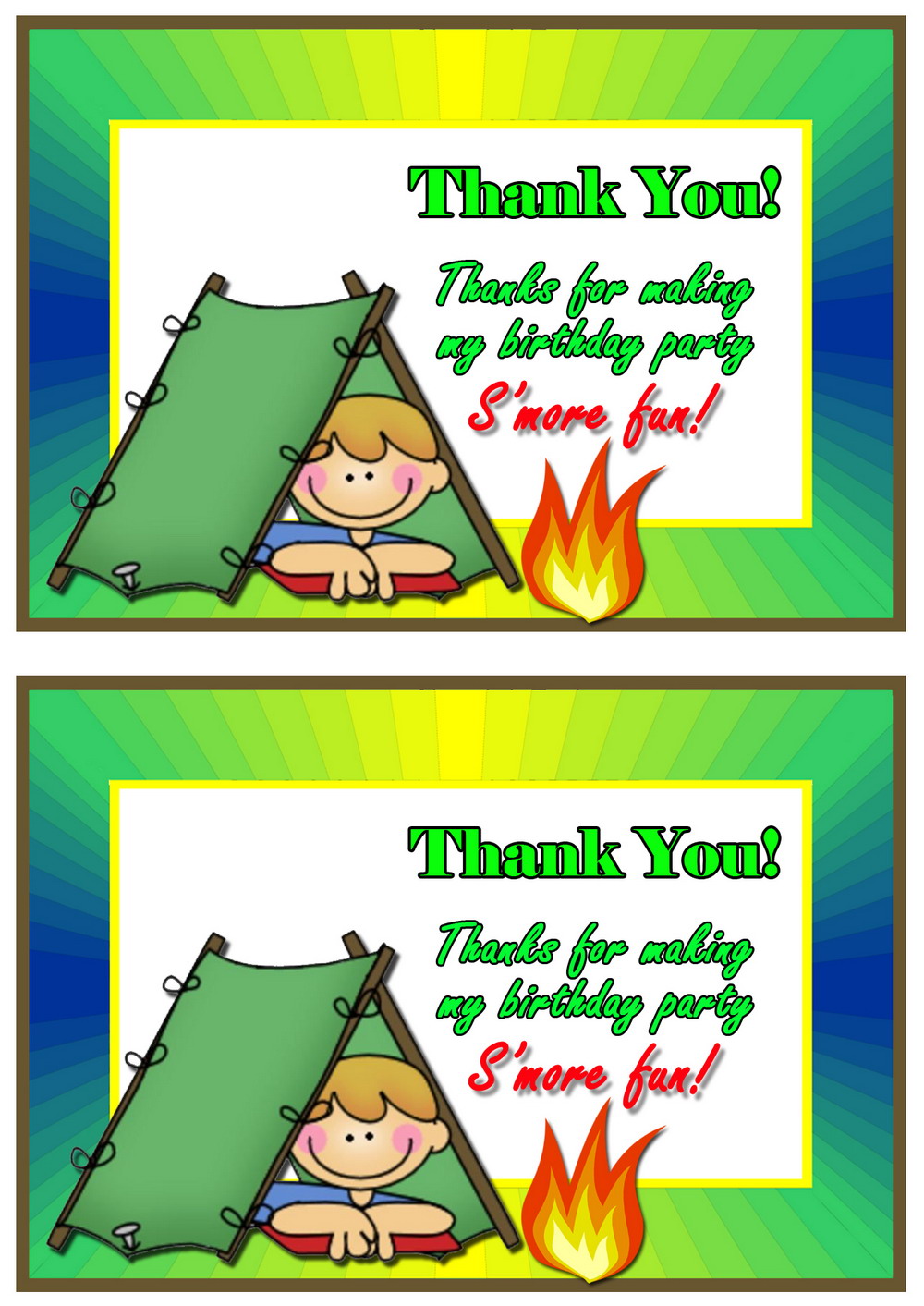 camping clipart thank you