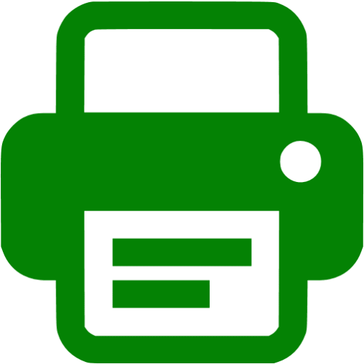 Can you print png files. Green printer icon free
