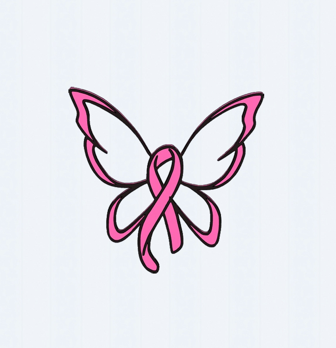 cancer clipart butterfly