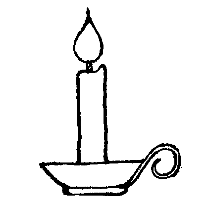 clipart candle line art
