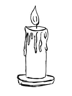 candle clipart colored