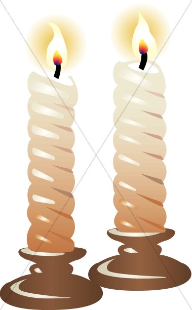 Twin altar candles. Clipart candle church candle