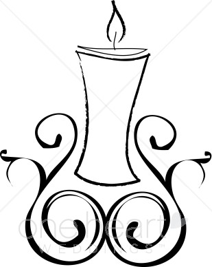 Candle christmas wedding. Candles clipart fancy