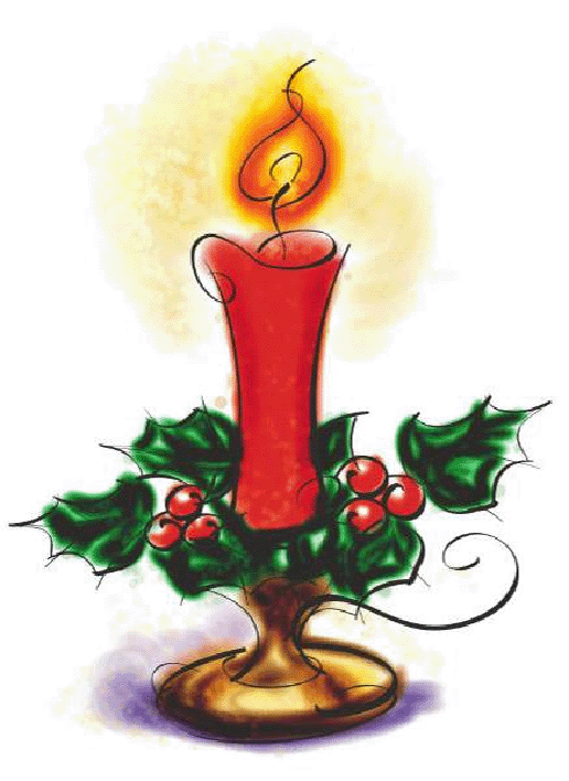 clipart candle winter