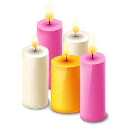 Scented candles icon png. Clipart candle five