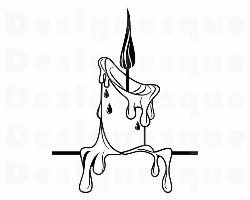 candle clipart melting