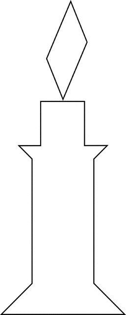 candle clipart outline