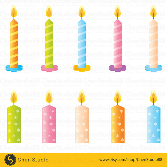 Candle vector digital instant. Candles clipart pdf