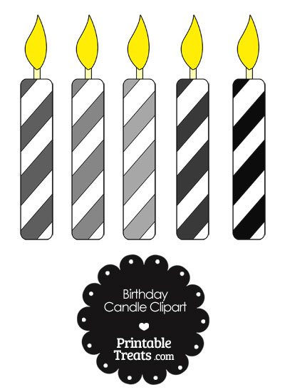 Birthday candle in shades. Candles clipart printable