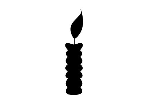 Candle flame at getdrawings. Candles clipart silhouette