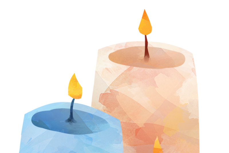 Clipart candle watercolor. Candles by digitalartsi thehungryjpeg