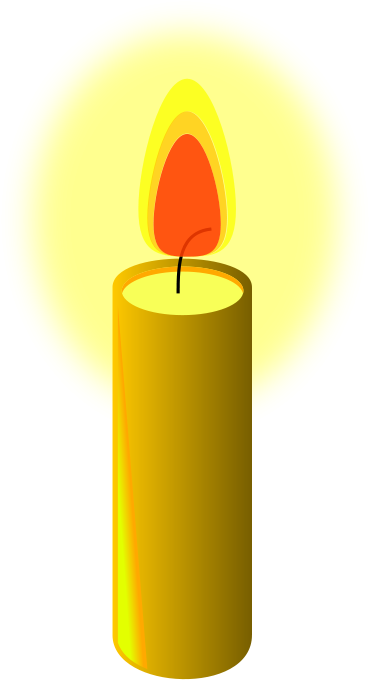 clipart candle yellow candle