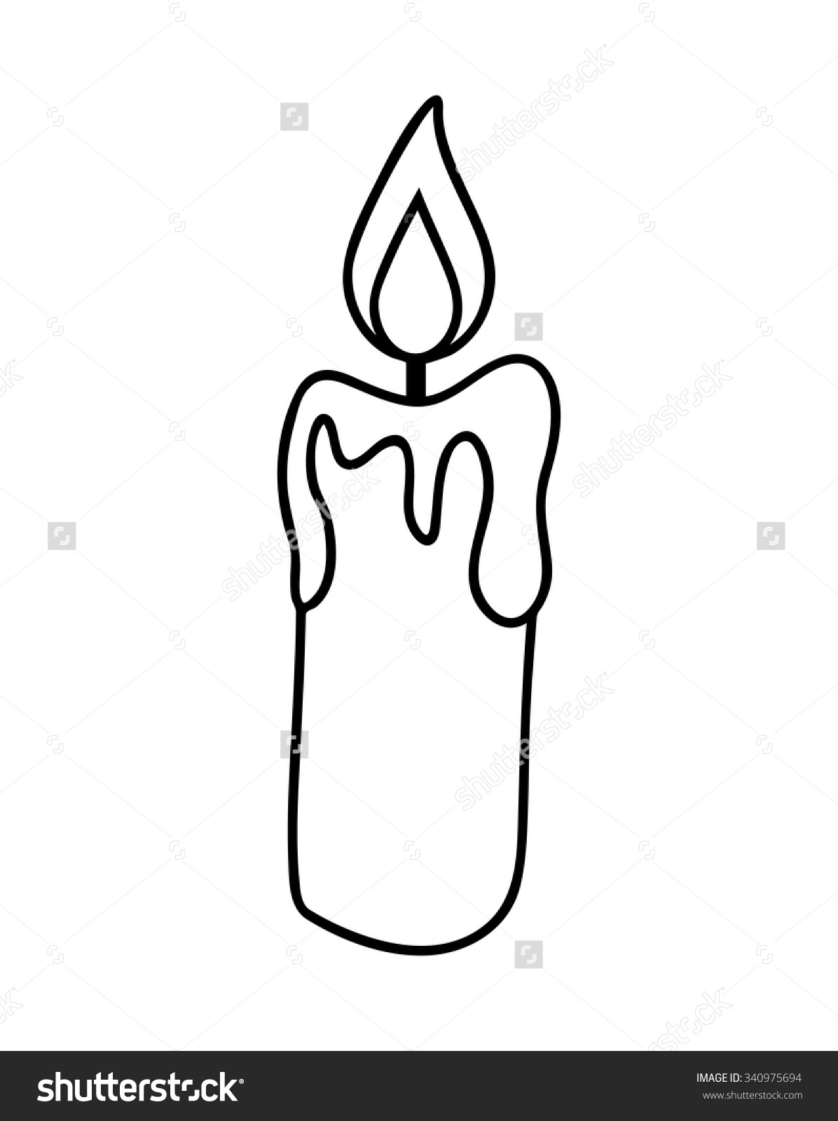 Candle station . Candles clipart black and white
