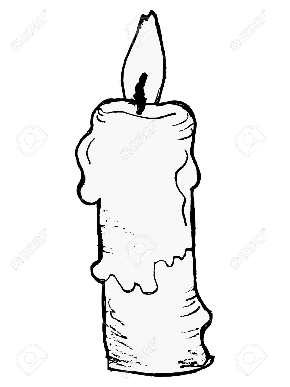 collection of drawing. Candles clipart line art