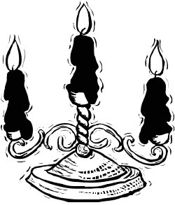 candles clipart melting