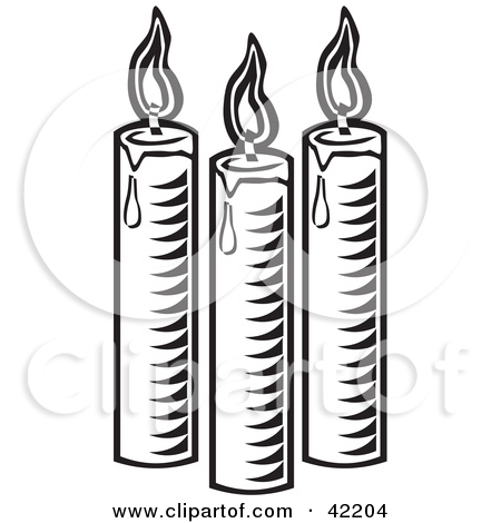 Candles clipart outline.  collection of birthday