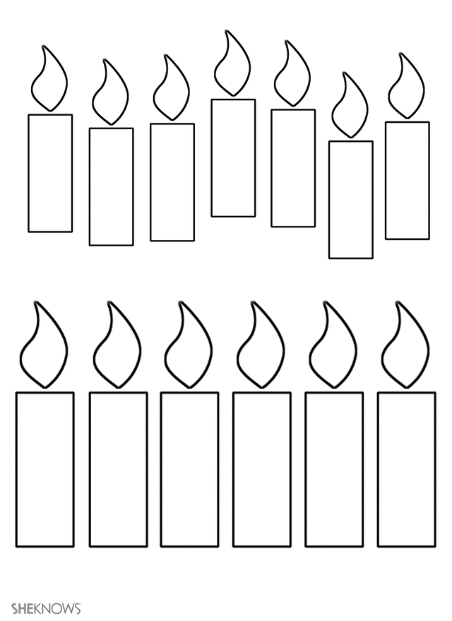 Patterns printables templates . Candles clipart simple