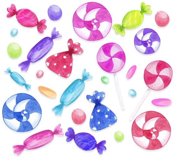 Lollipop candies clip art. Candy clipart