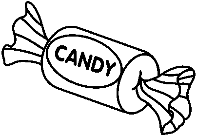Station . Candy clipart black and white