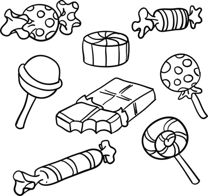 Candy clipart black and white.  clipartlook
