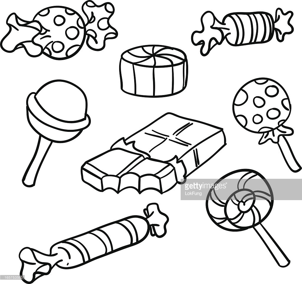 Homely ideas candies station. Candy clipart black and white