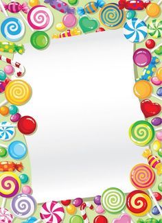Candy border template zaloy. Candyland clipart banner