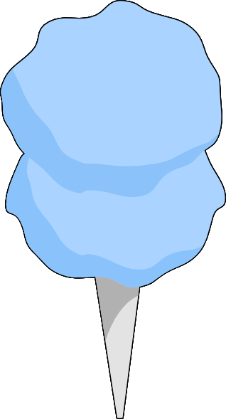 Candy clipart cotton candy. Blue clip art at