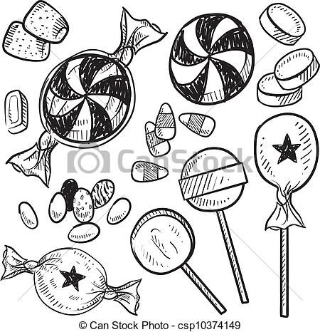 candy clipart drawing