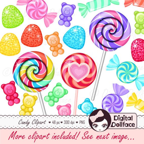 Rainbow candy sweet shop. Candyland clipart gummy