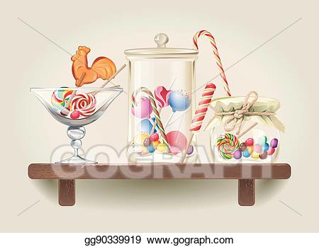 candy clipart shelf