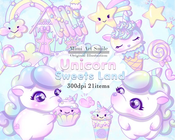 Sweets land baby clip. Clipart unicorn candy