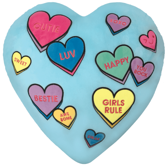 Candy hearts png. Scented embroidered pillow iscream