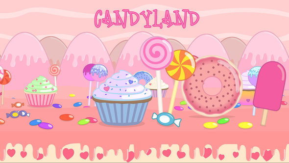 Cartoon by songofmoonchild videohive. Candyland clipart animated